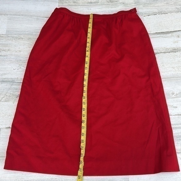 VINTAGE Pendleton Wool Red Skirt Size 12 - Picture 10 of 11